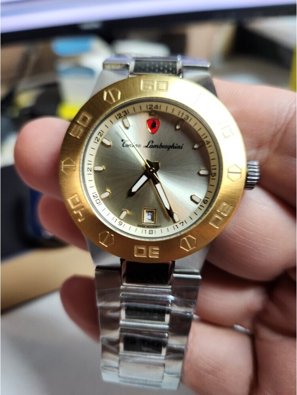 Tonino Lamborghini Watch Two-Tone Stainless Steel Gold Silver, 42mm (EN034.406)